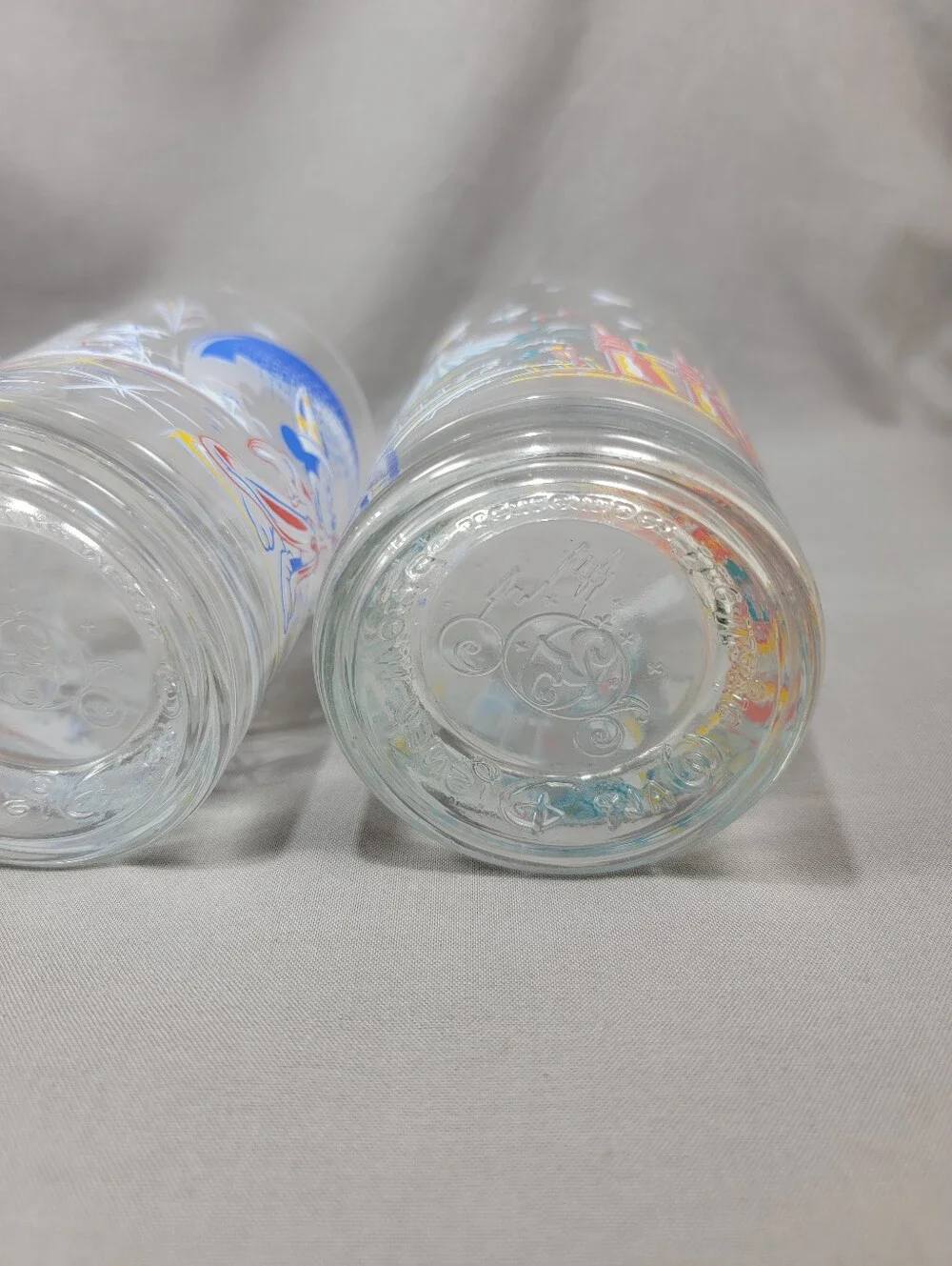 Vtg Disney Remember The Magic 25 Years McDonald's Glasses Mickey Donald Duck Lot
